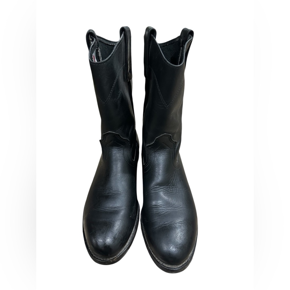 Red Wing Soft Black Leather Pull On Work Boots Pecos Men’s Size 8E USA B9